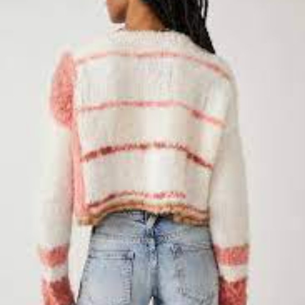 NWT free people Emerson cropped sweater. SZ Sm - Picture 2 of 6